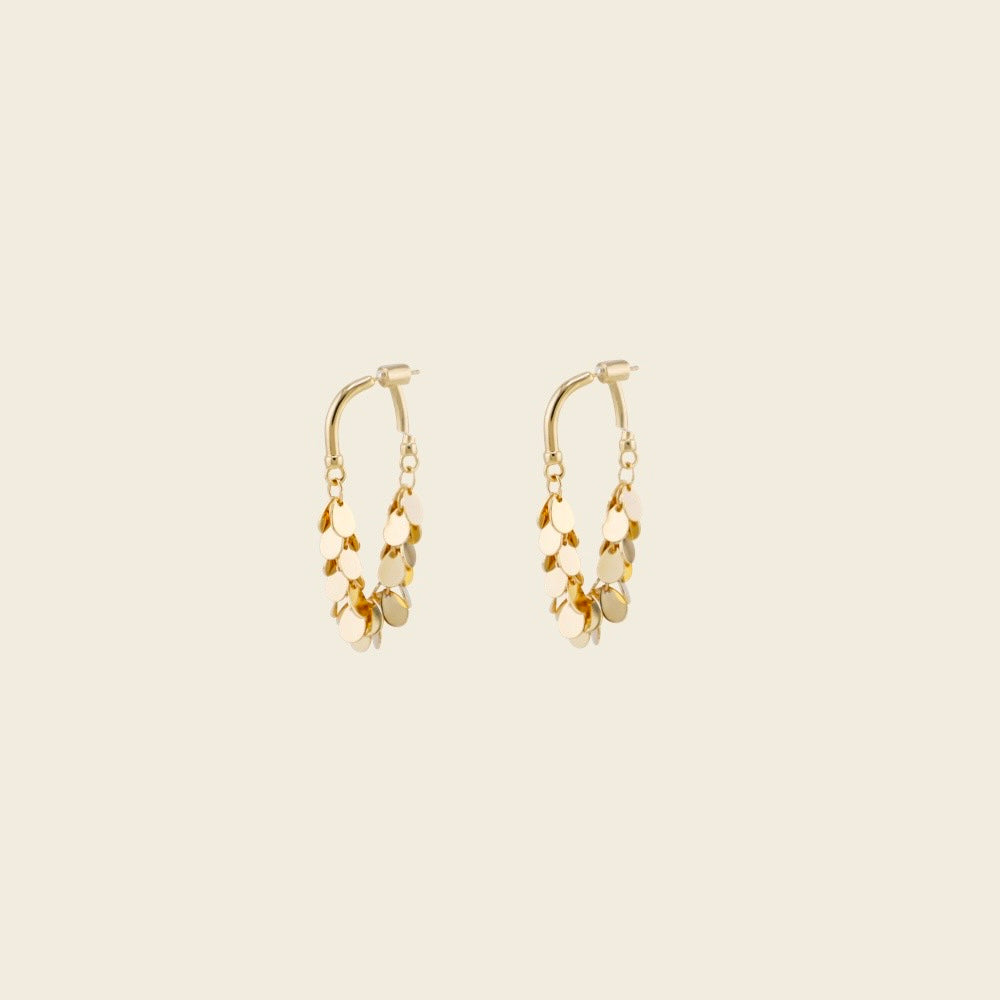 Money Bag - Gold Tassel Earrings