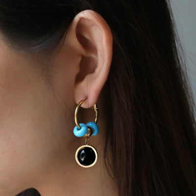 Posy - Boho Earrings Ornamented with Turquoise