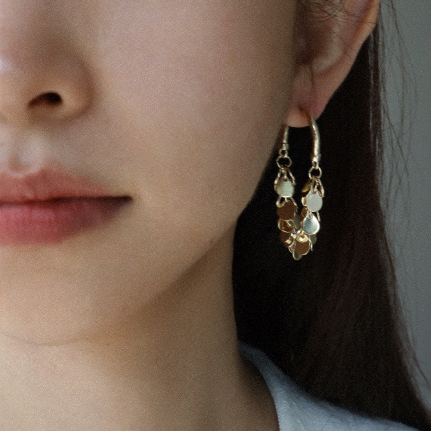 Money Bag - Gold Tassel Earrings