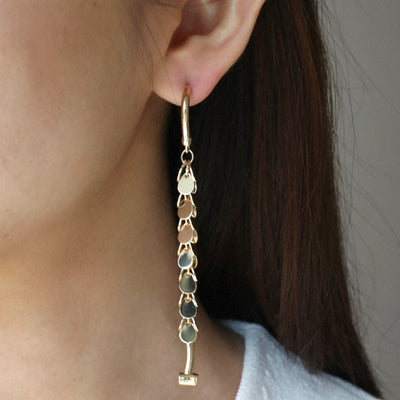 Money Bag - Gold Tassel Earrings