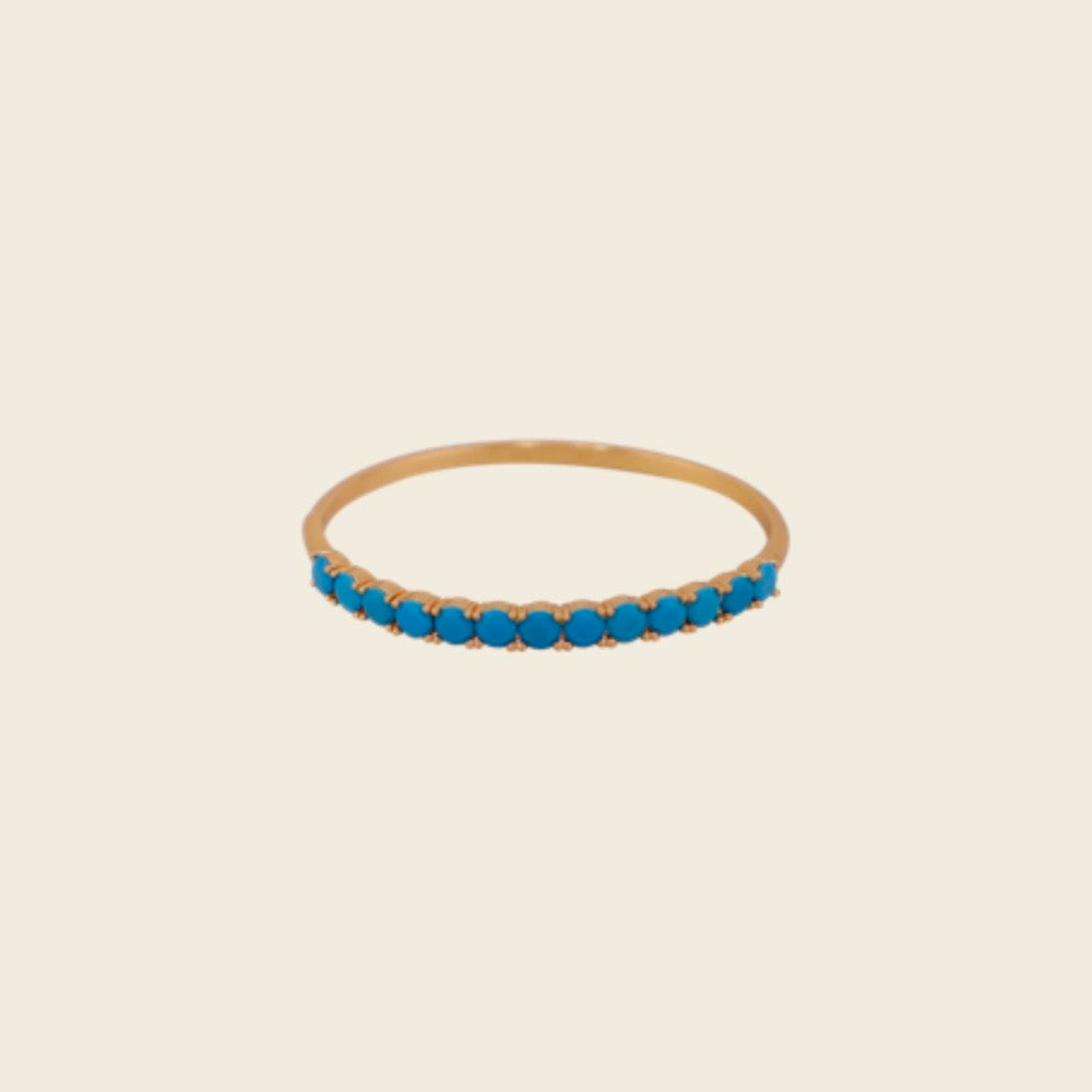 Turquoise Dream - Gold Bracelet Ornamented with Turquoise