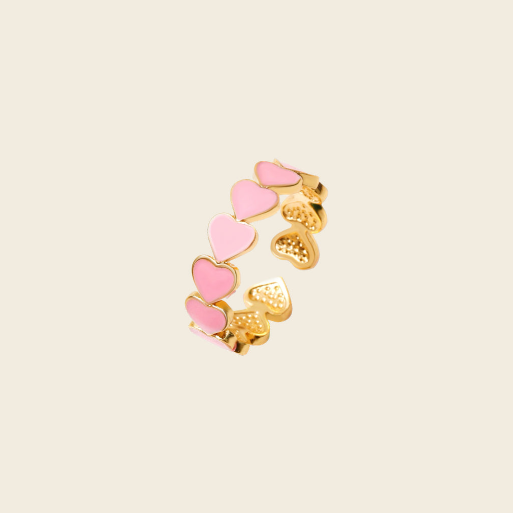 Cupid-Pink Heart Open Ring